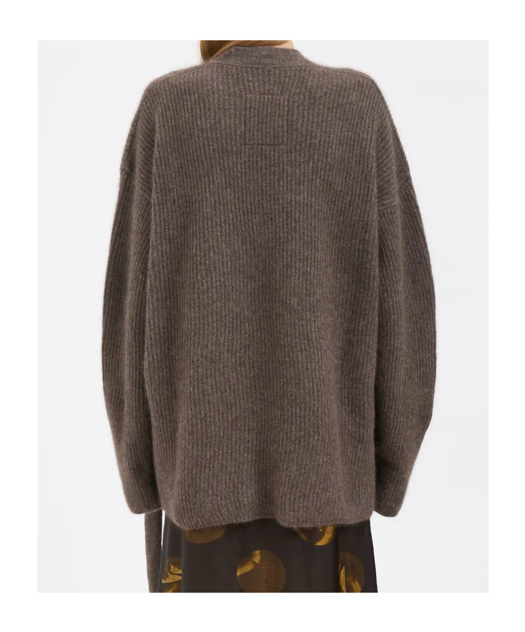 Long-Sleeved Knitted Cardigan
