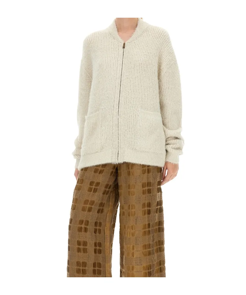 Long-Sleeved Knitted Cardigan