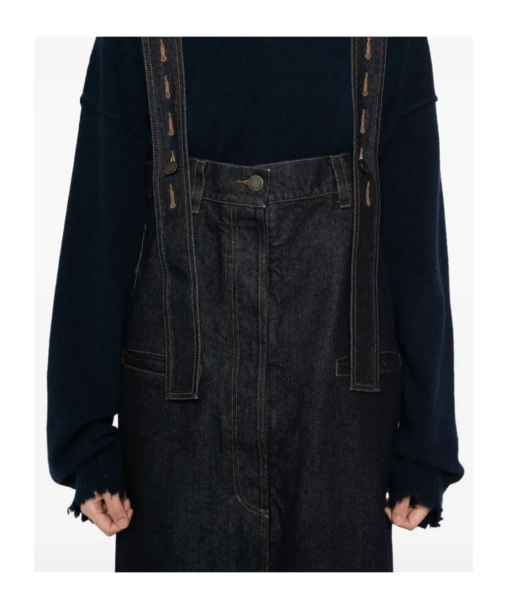 Denim Overalls Skirt
