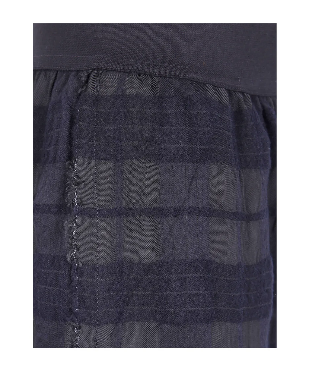 Plaid Wide-Leg Pants