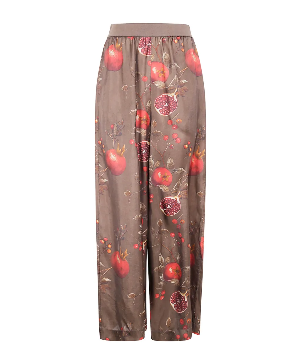 Graphic Printed Straight-Leg Trousers