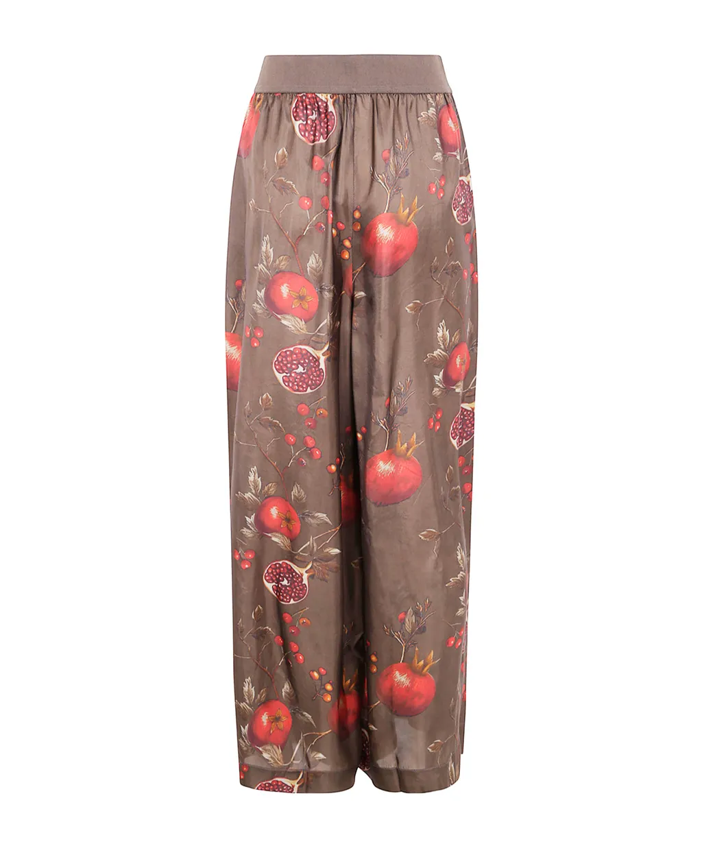 Graphic Printed Straight-Leg Trousers