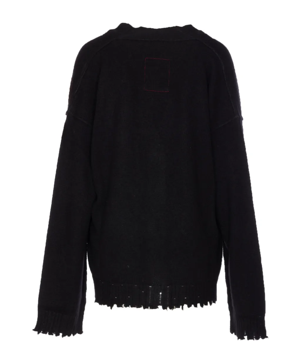 Long-Sleeved Knitted Cardigan