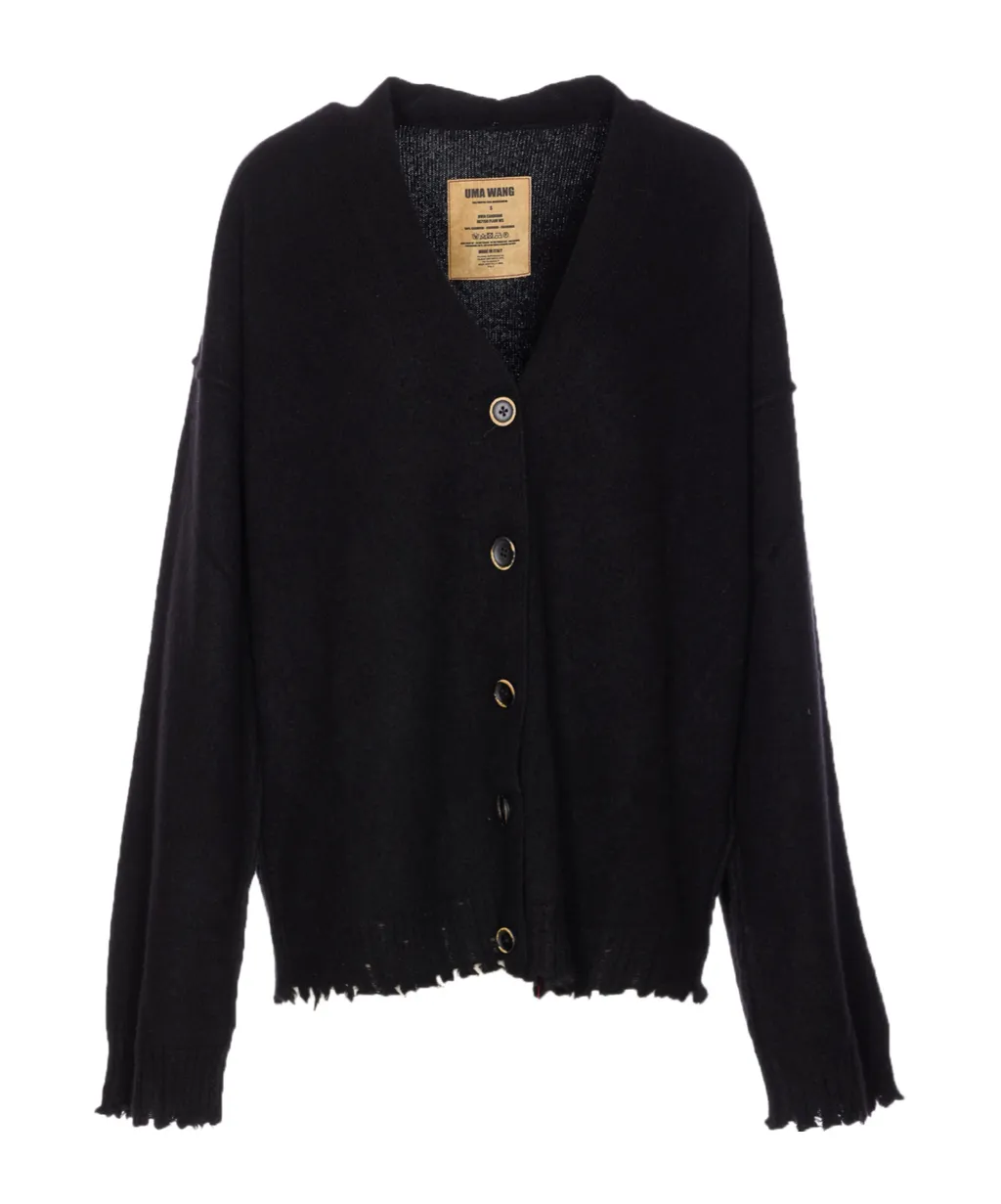 Long-Sleeved Knitted Cardigan