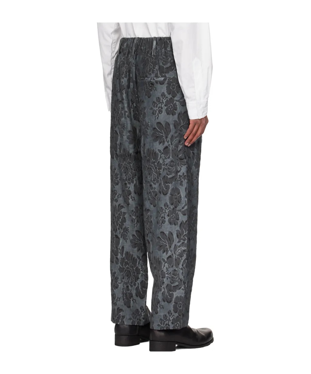 Floral Jacquard Pattern Track Pants