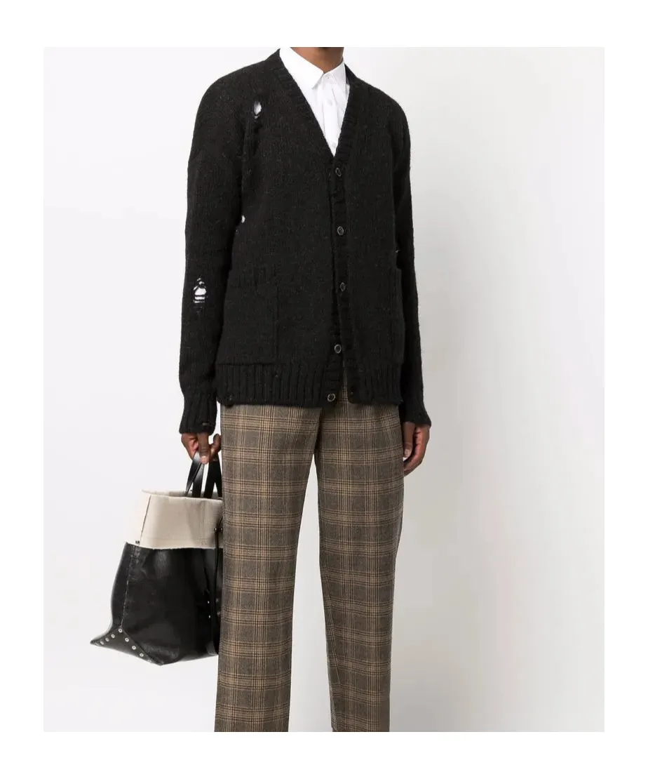 Long-Sleeved Knitted Cardigan