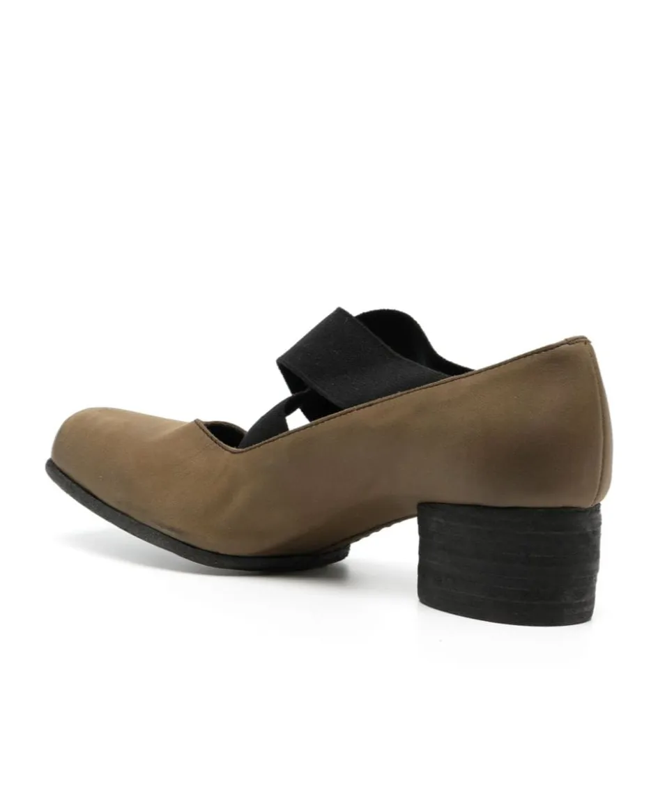 Square Head Cross-Strap High Heels