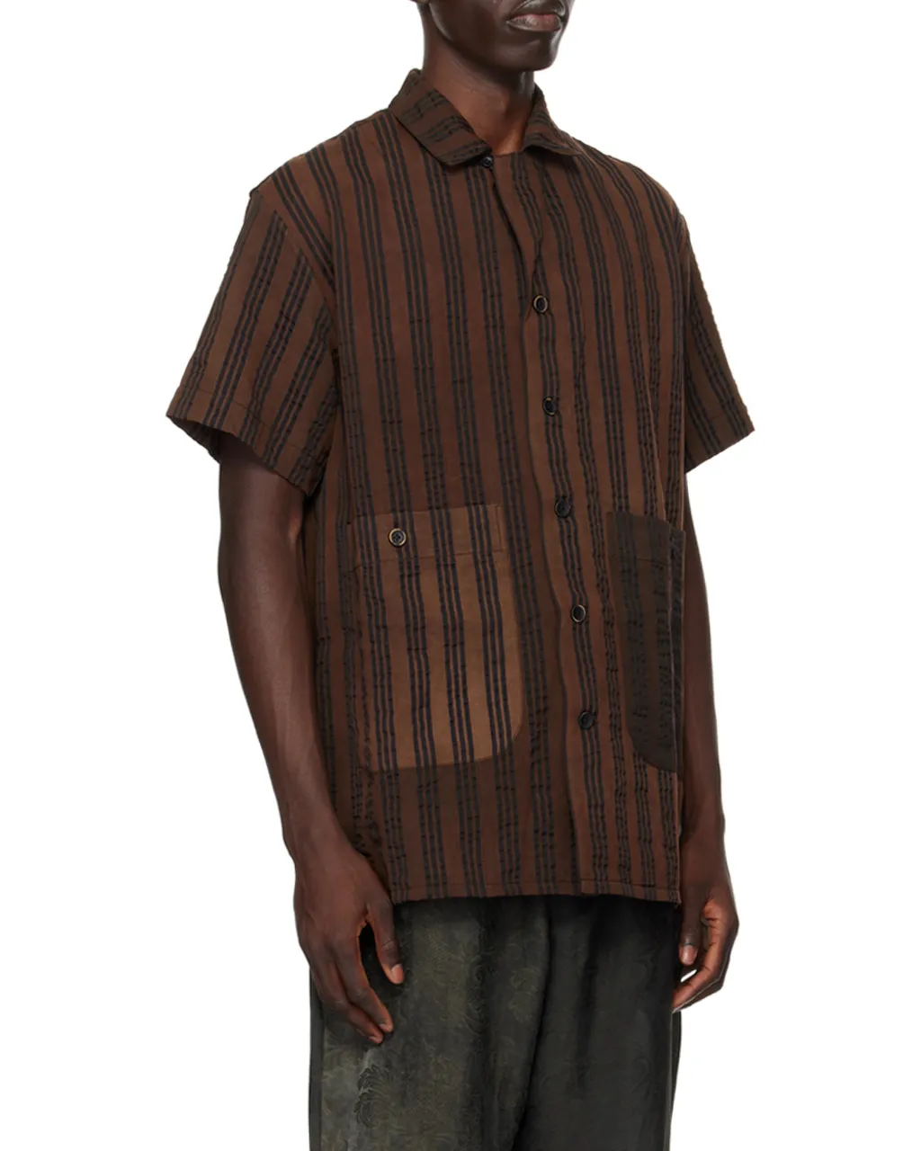 Short-Sleeved Striped Shirt