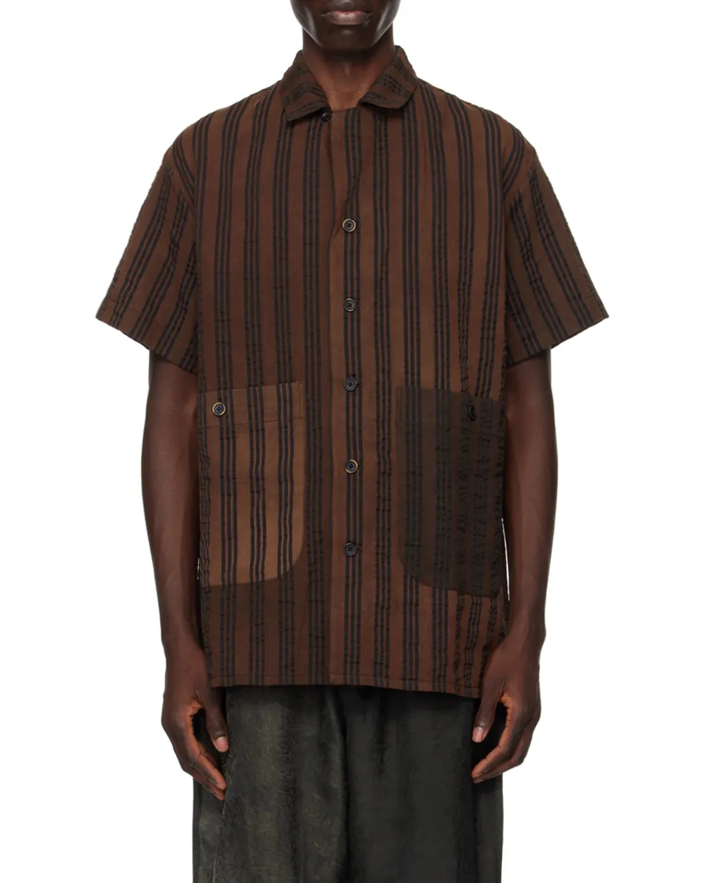 Short-Sleeved Striped Shirt