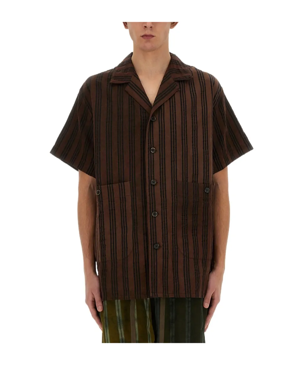 Short-Sleeved Striped Shirt