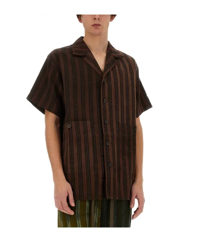 Short-Sleeved Striped Shirt