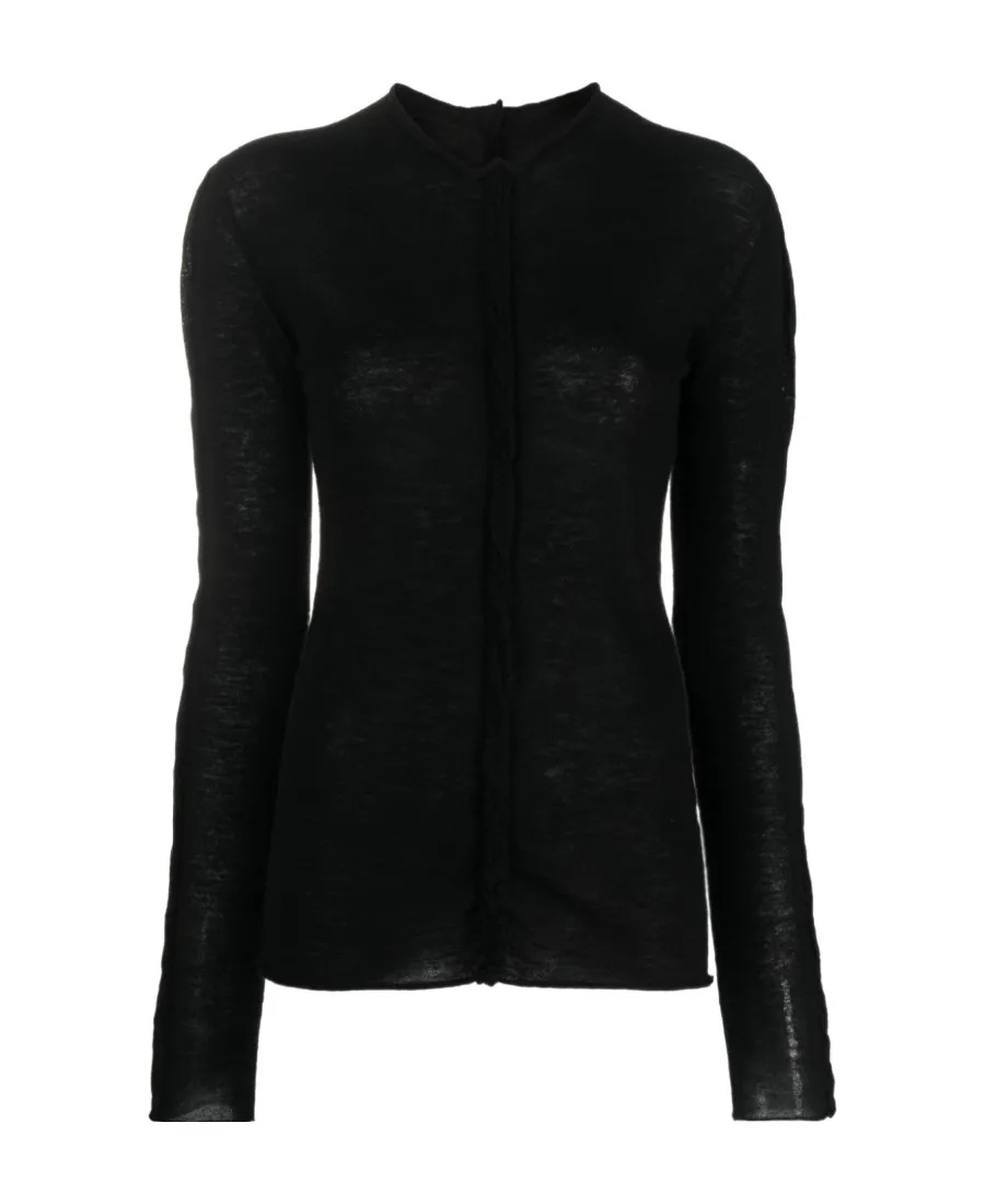 Vertical-Seamed Cashmere Jumper