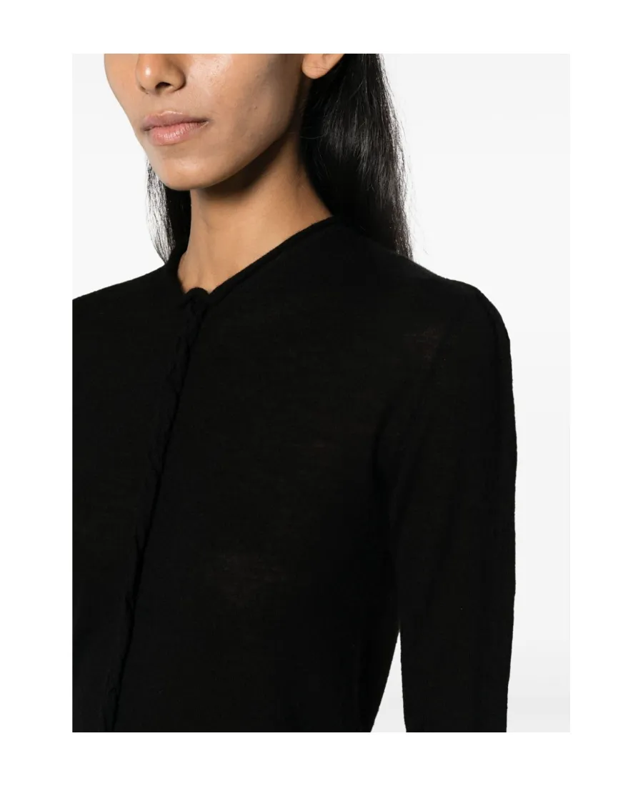 Vertical-Seamed Cashmere Jumper