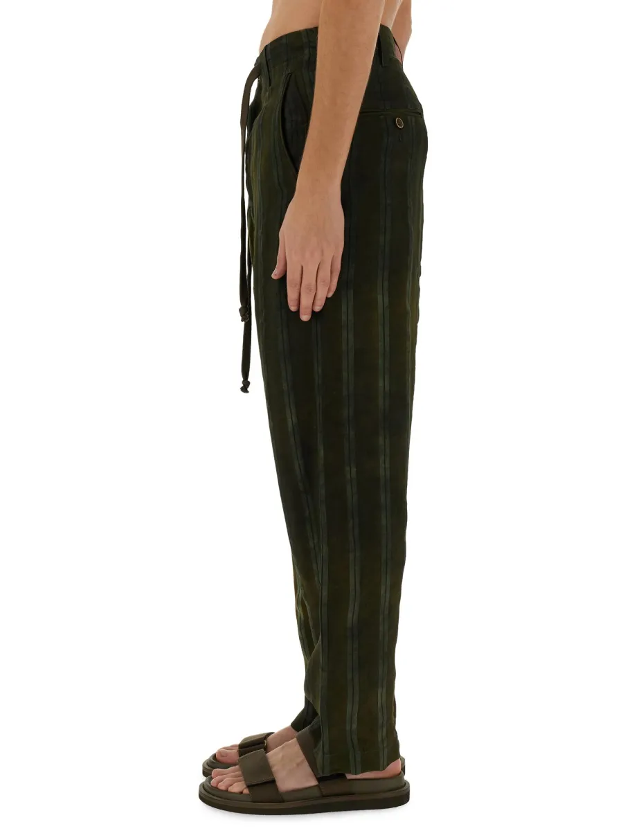 Drop-Crotch Tapered Trousers