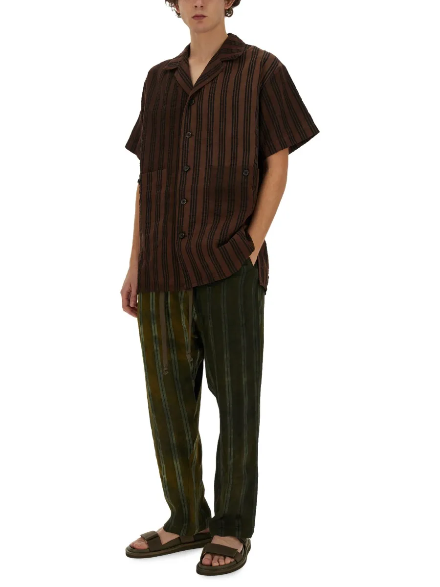 Drop-Crotch Tapered Trousers