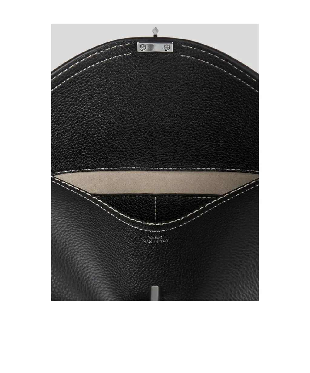 Logo Plaque Foldover Top Handle Bag