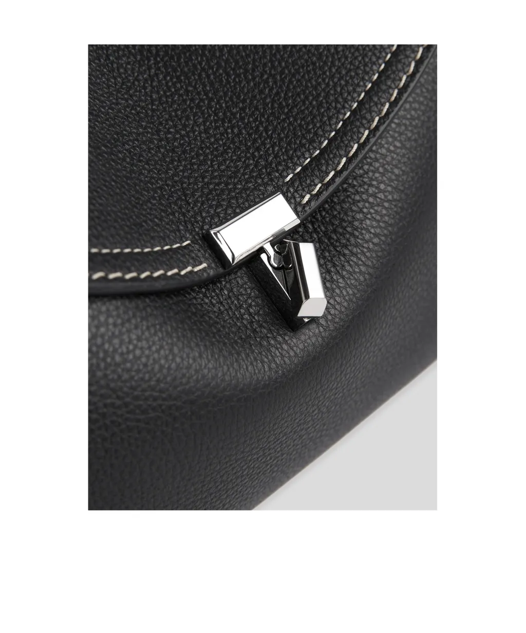Logo Plaque Foldover Top Handle Bag