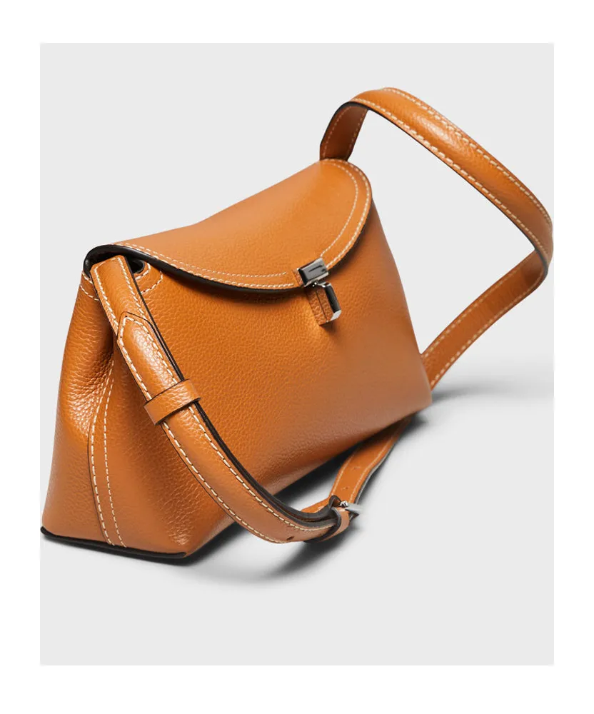 Logo Plaque Foldover Top Crossbody Bag