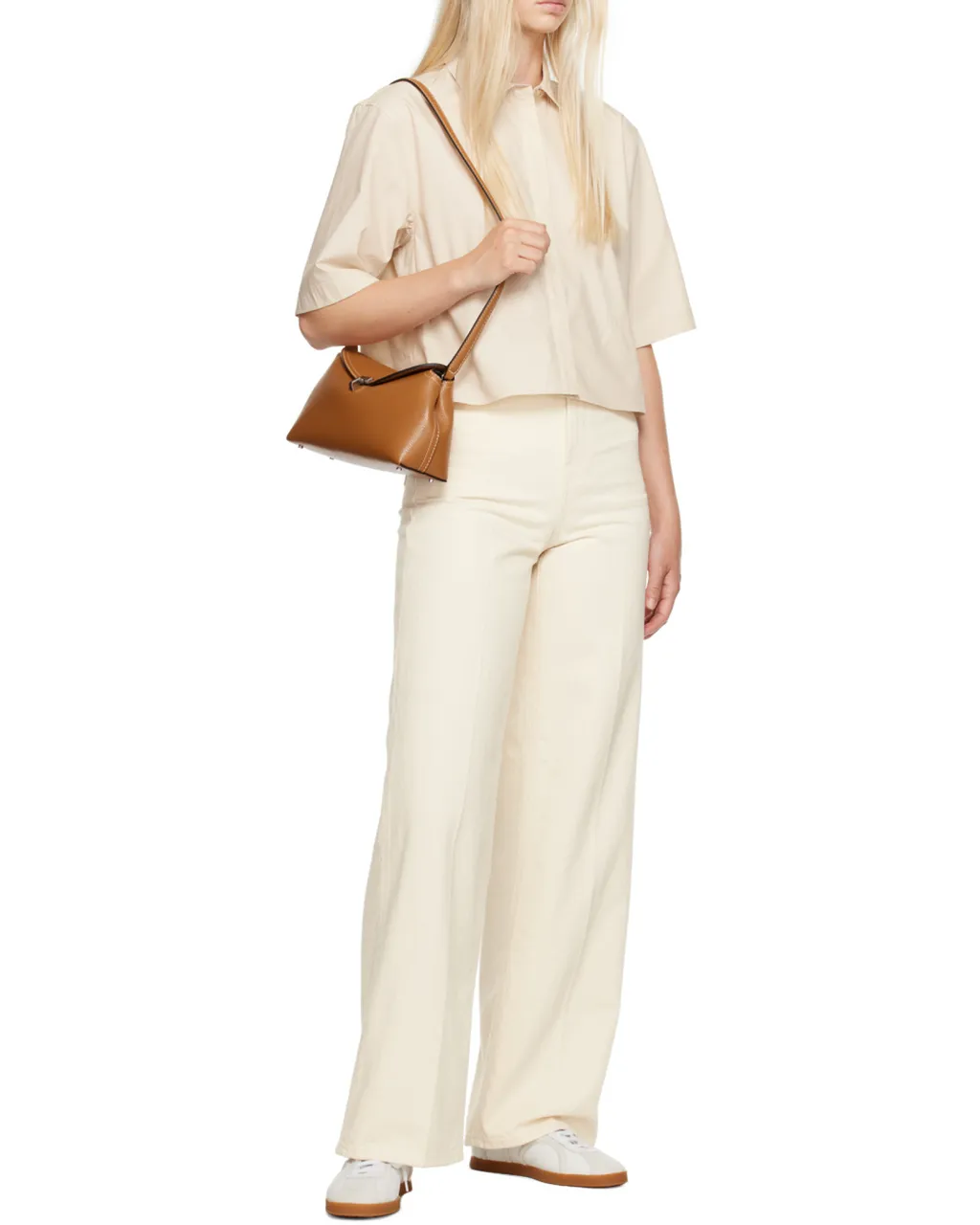Logo Plaque Foldover Top Crossbody Bag