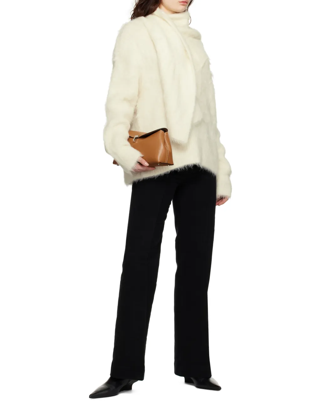Logo Plaque Foldover Top Crossbody Bag