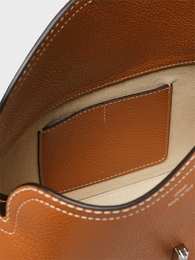 Logo Plaque Foldover Top Crossbody Bag