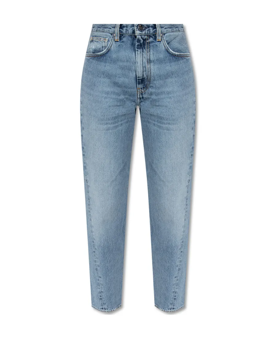 High Waisted Cropped Jeans