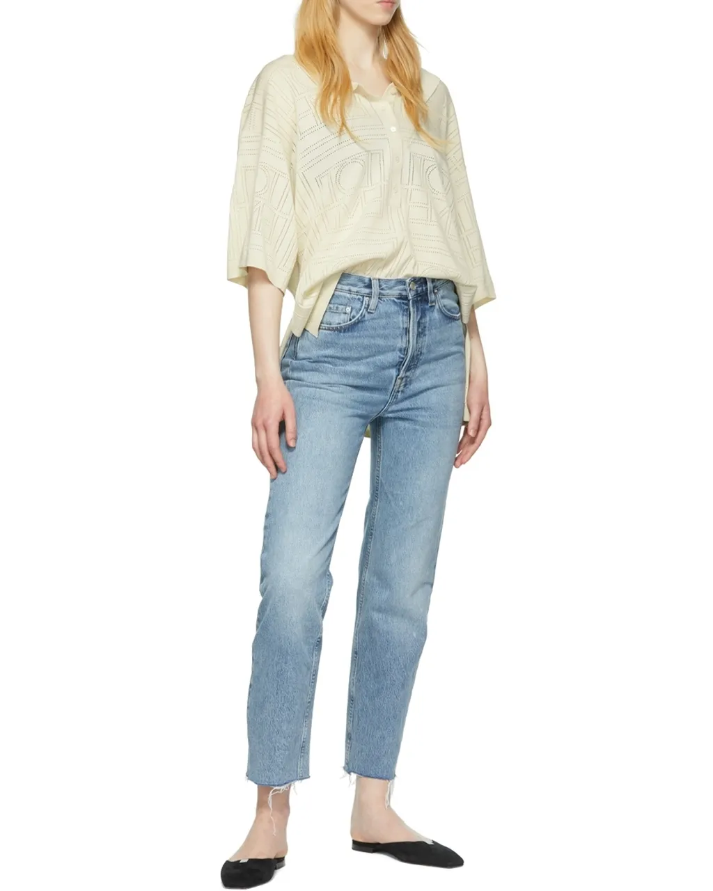Classic-Cut Cropped Jeans