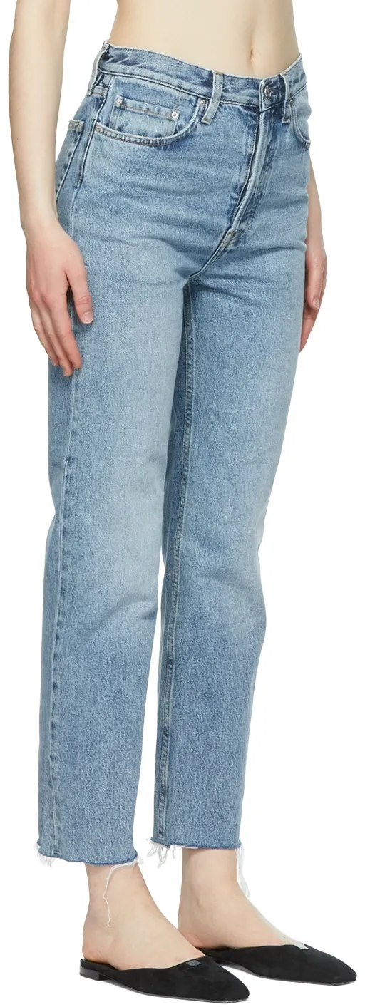 Classic-Cut Cropped Jeans