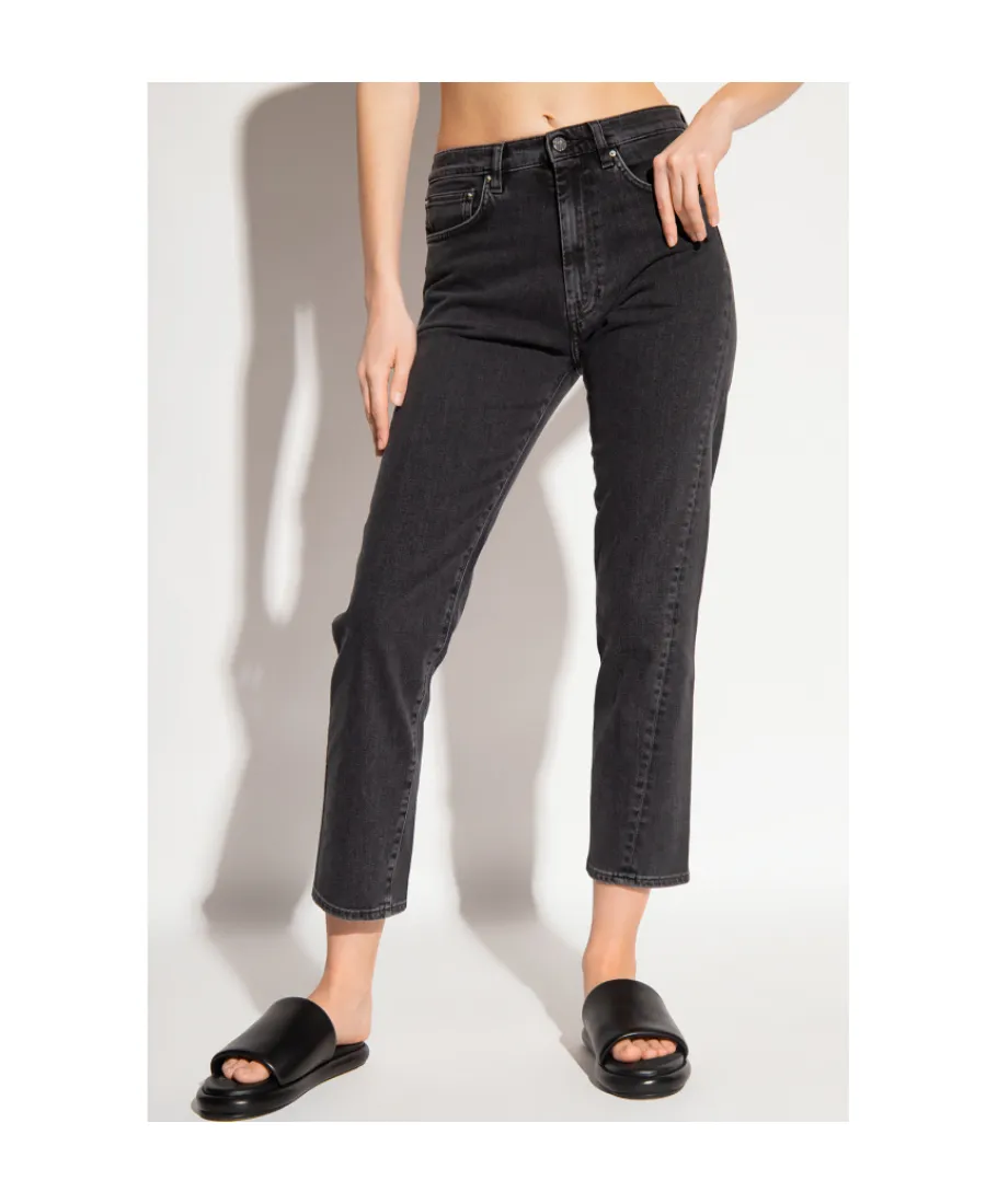 Belt-Looped Straight-Leg Jeans
