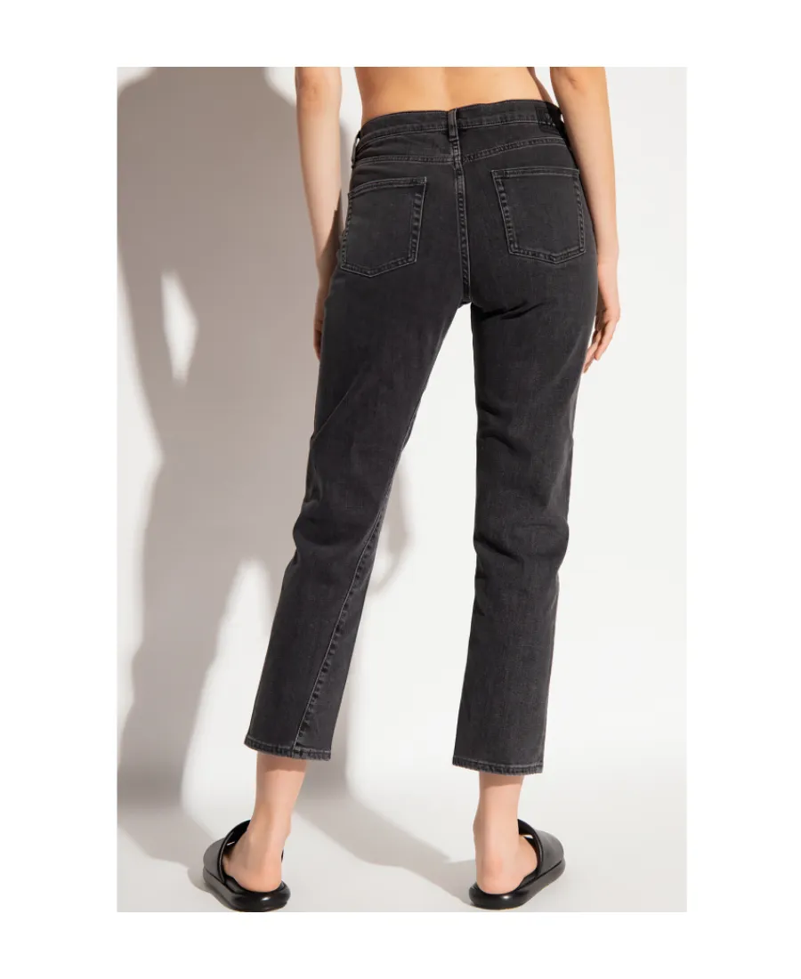 Belt-Looped Straight-Leg Jeans