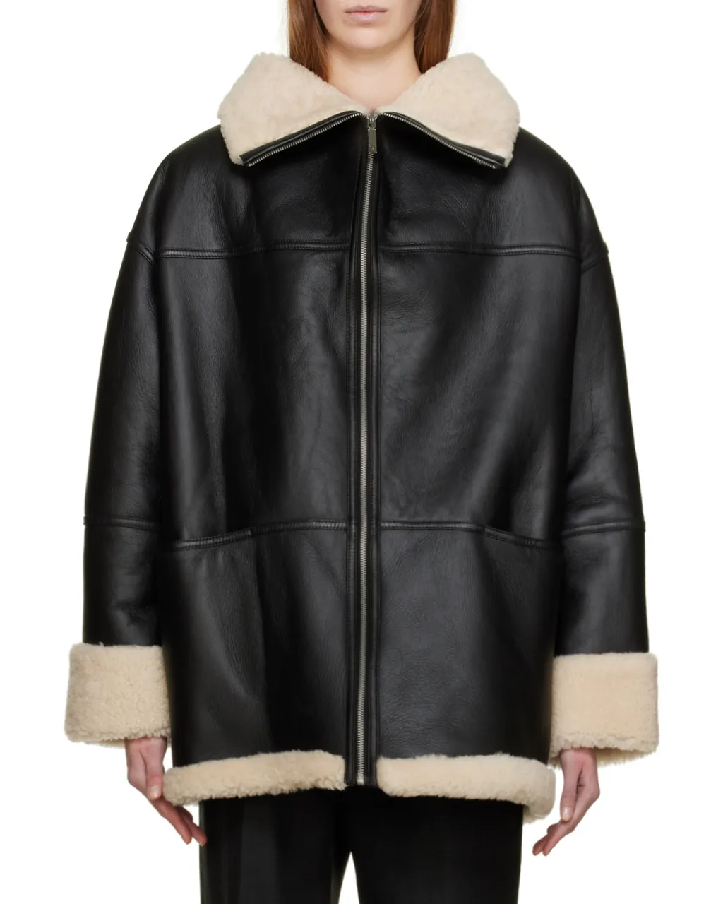 Logo Lapel Zipper Jacket