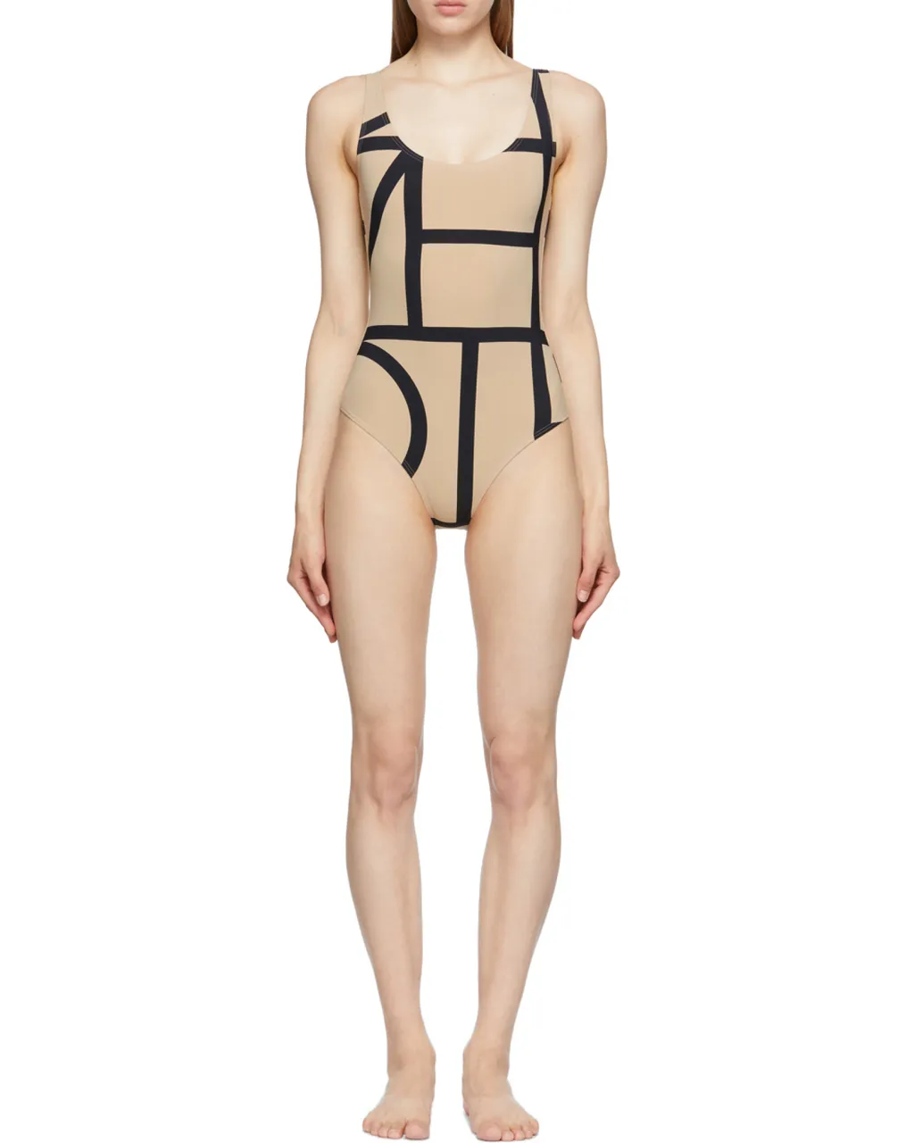 Sleeveless Crewneck Swimsuit