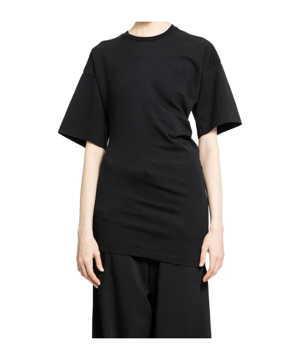 Crewneck Asymmetric Hem T-Shirt