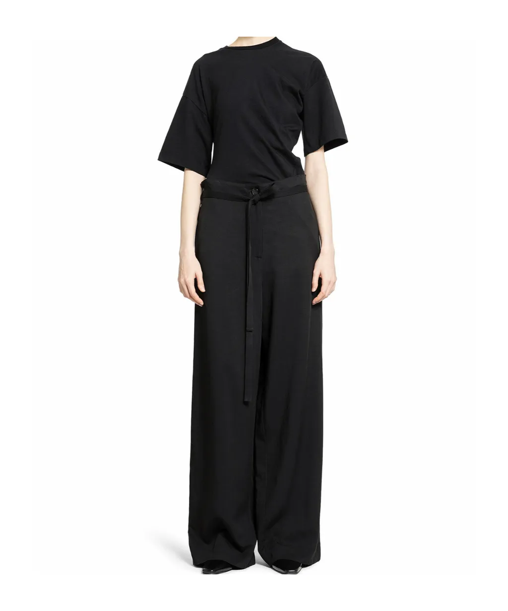 Crewneck Asymmetric Hem T-Shirt