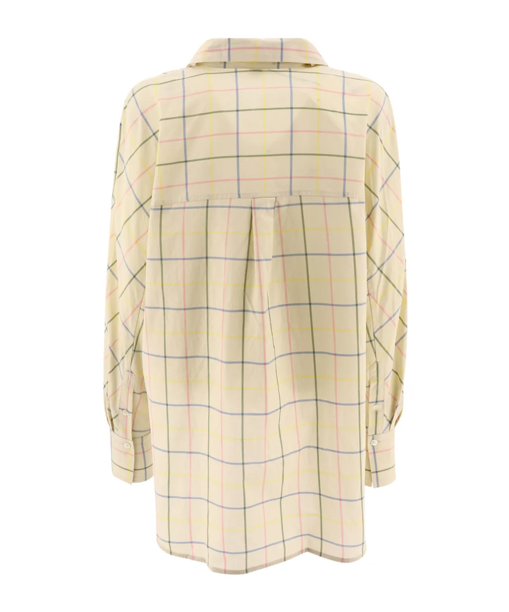 Windowpane Printed Long Sleeved Shirt