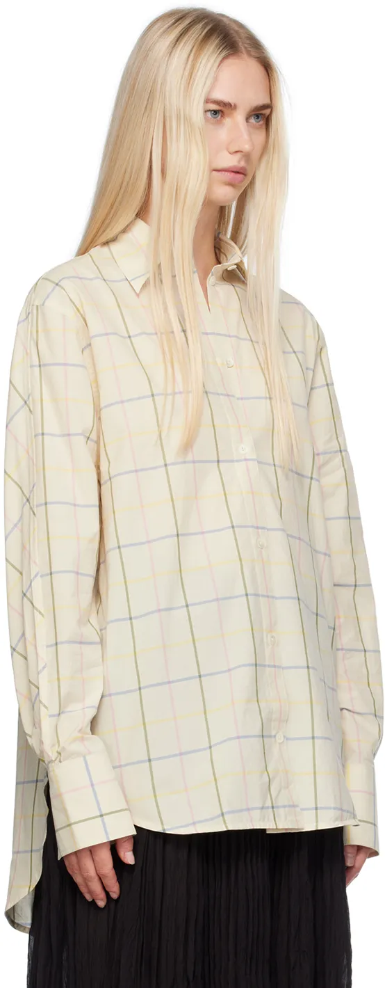 Windowpane Printed Long Sleeved Shirt