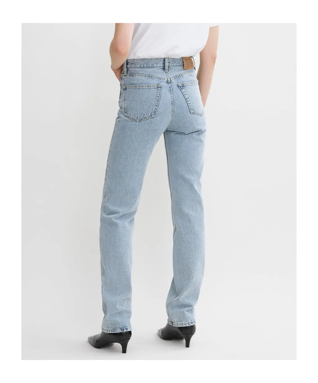 Mid-Rise Straight Leg Jeans
