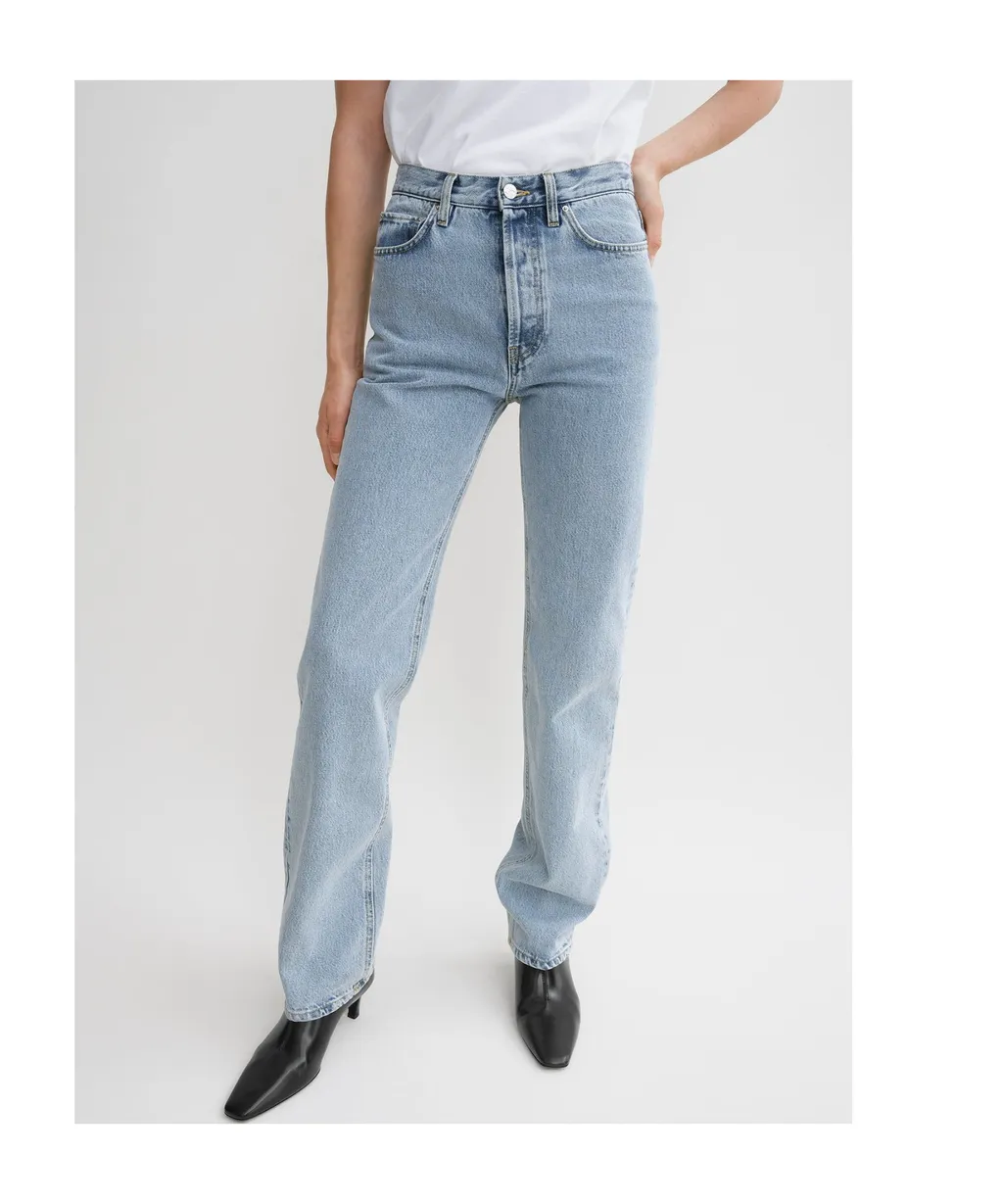 Mid-Rise Straight Leg Jeans