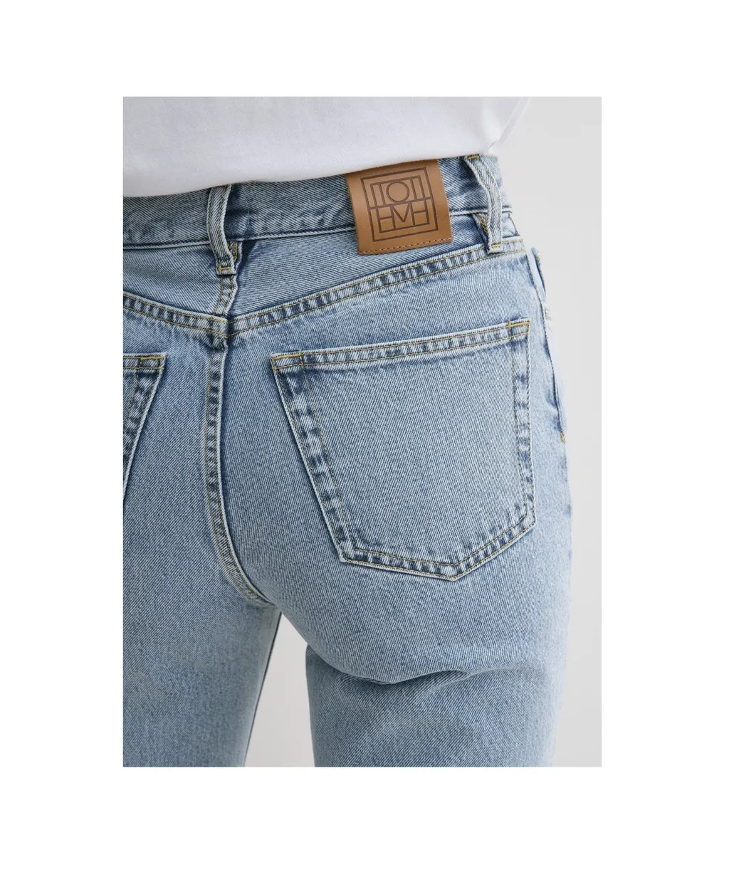 Mid-Rise Straight Leg Jeans