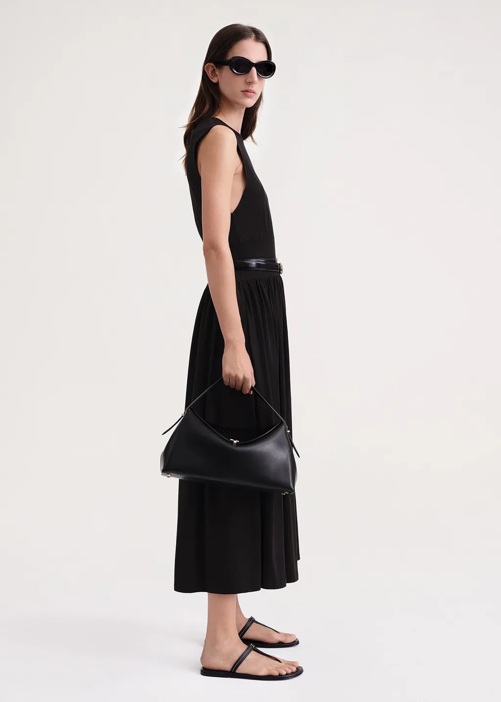 Pleated Sleeveless Dress