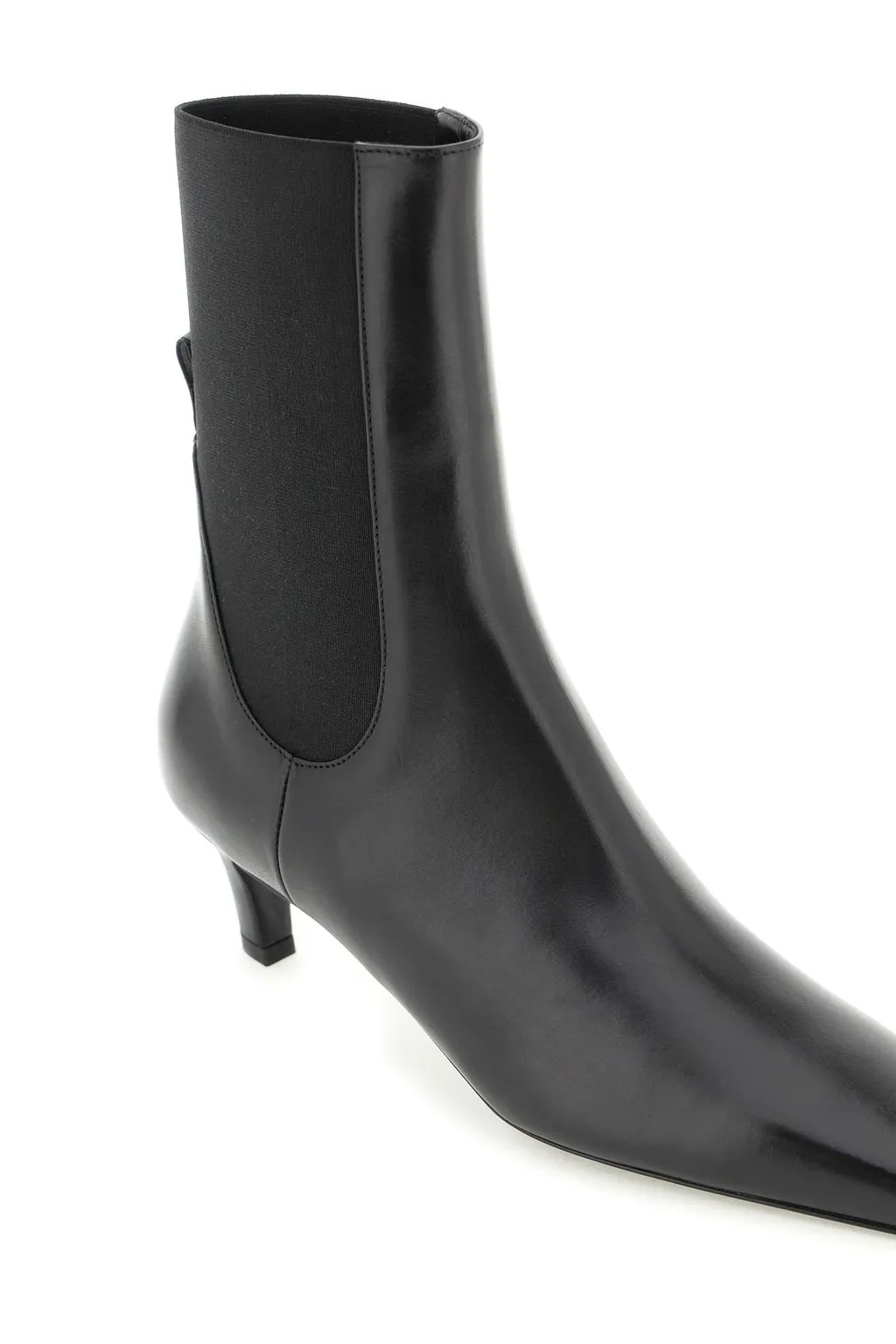 Mid-Heel Square-Toe Ankle Boots