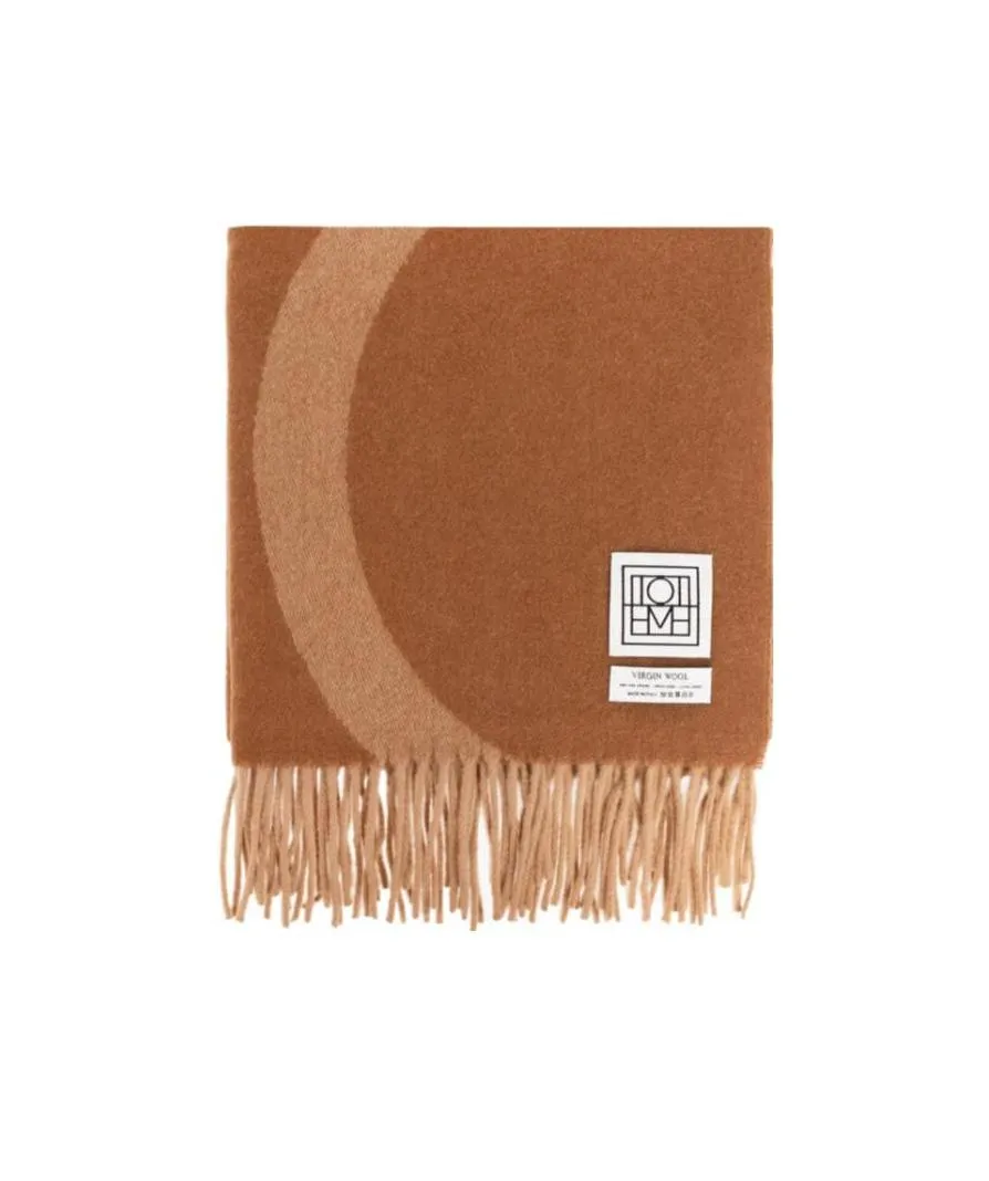 Monogram-Intarsia Fringed-Edge Scarf