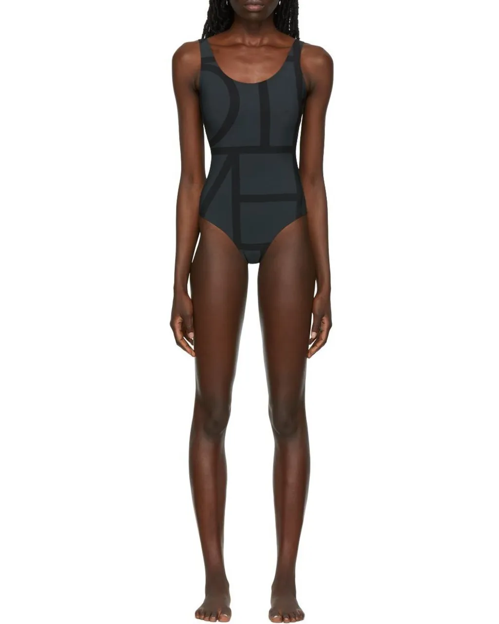 Sleeveless Crewneck Swimsuit