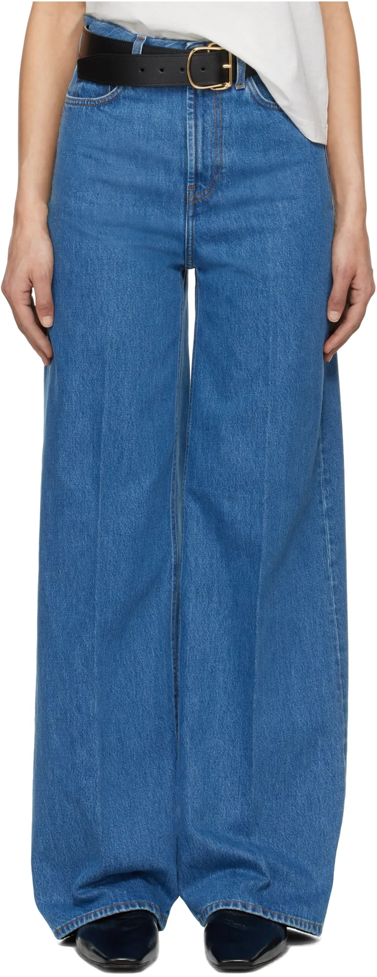 High-Waisted Wide-Leg Jeans
