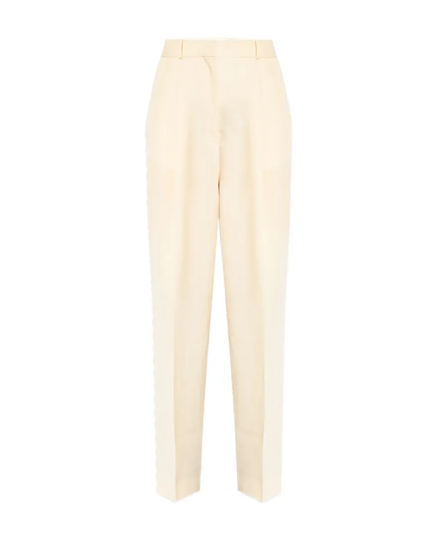 Double-Pleated Tapered Trousers
