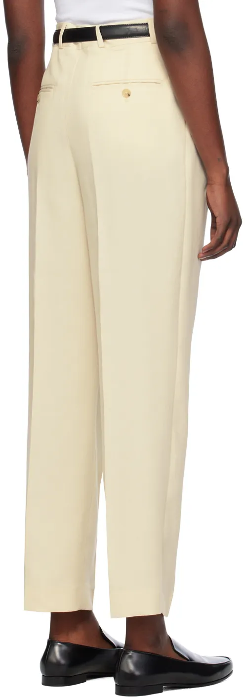 Double-Pleated Tapered Trousers