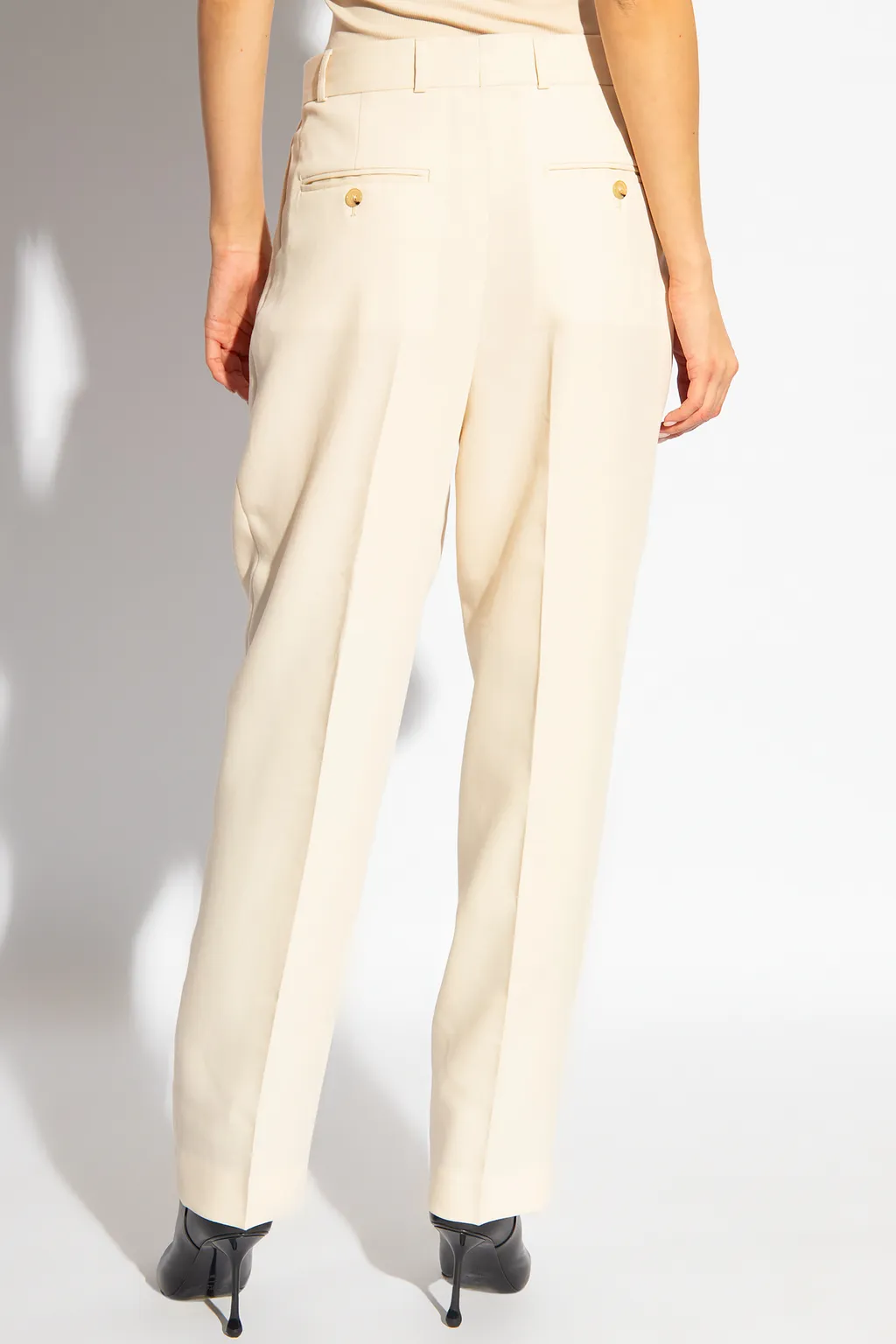 Double-Pleated Tapered Trousers