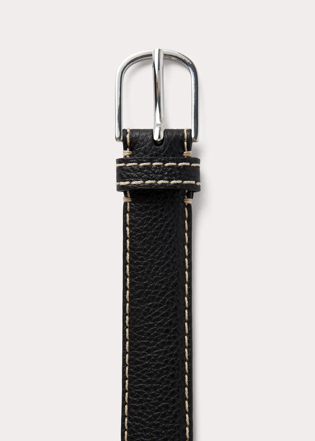 Stitch-Detailed Buckled Belt