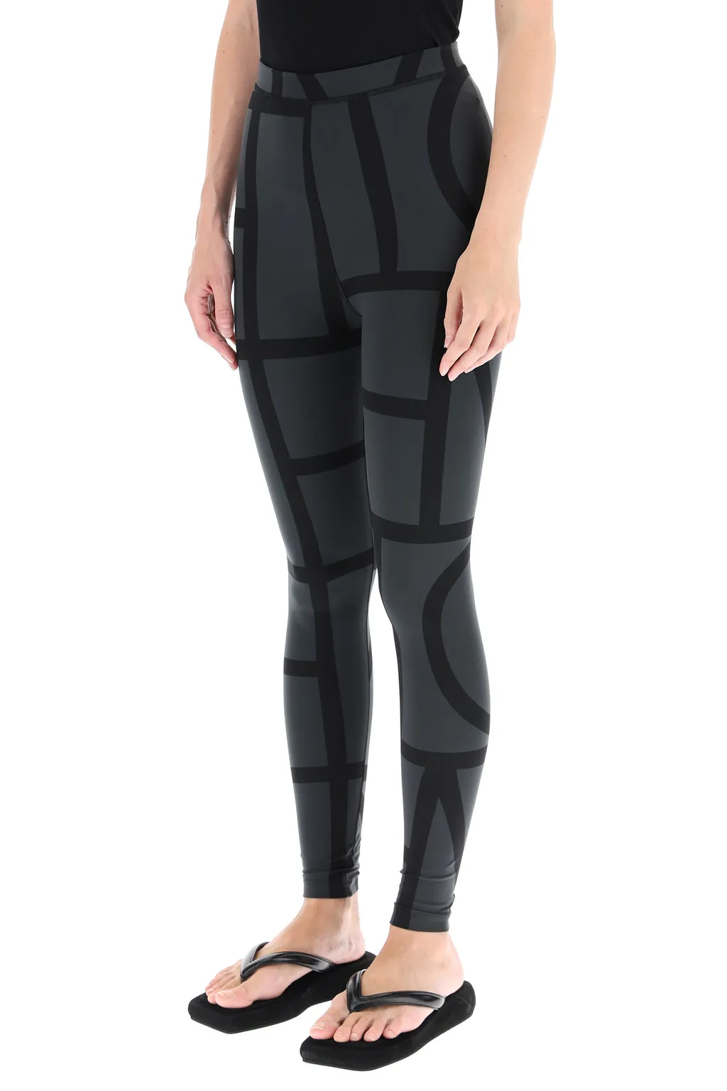 Two-Tone Monogram Printed Leggings
