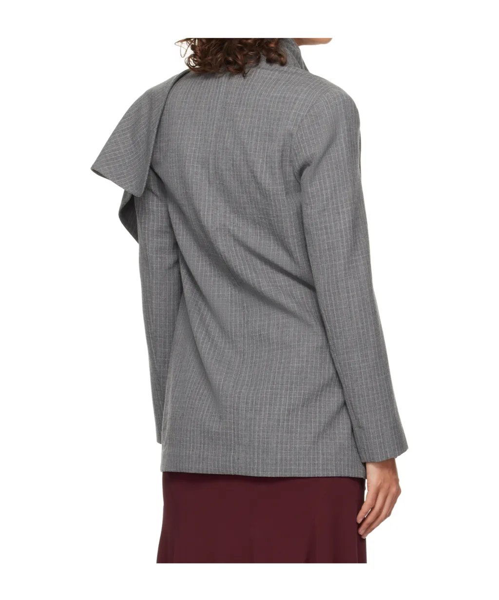 Ren Pinstripe Drape Jacket